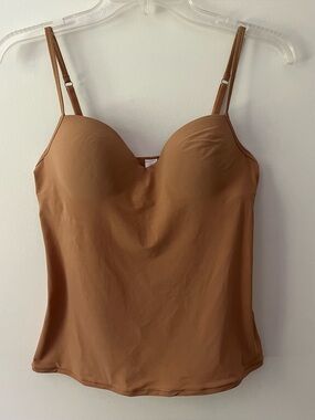 Hanro Bra Camisole Tank Top 36B Nude Smooth Underwire